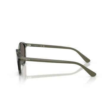 Vogue Occhiali da Sole VJ2033 30866G Verde Germano Trasparente/Grigio Specchiato Argento Bambini 3