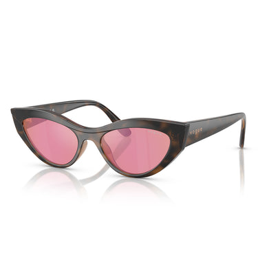 Vogue Occhiali da Sole VO5637SU 2386F6 Marrone Chiaro Rosa Scuro Specchiato Donna 2