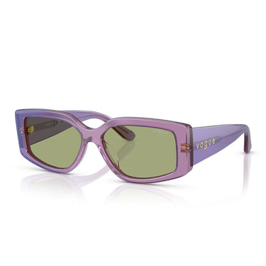 Vogue Occhiali da Sole VO5642SU 323682 Viola Perlato Trasparente/Verde Donna 1