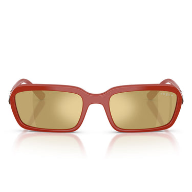 Vogue Occhiali da Sole VO5744S 3330O8 Rosso Pieno/Verde Oliva Specchiato Oro Donna