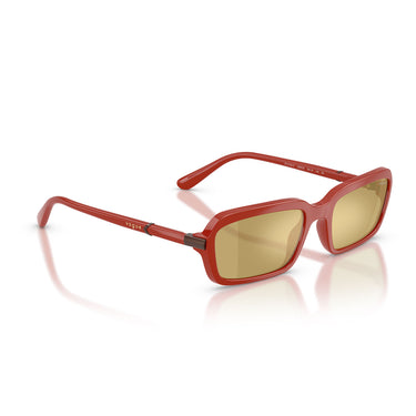 Vogue Occhiali da Sole VO5744S 3330O8 Rosso Pieno/Verde Oliva Specchiato Oro Donna