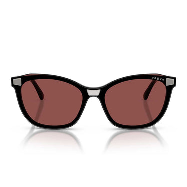 Vogue Occhiali da Vista VO5746S 20711W Nero/Trasparente con Clip Rosso Donna