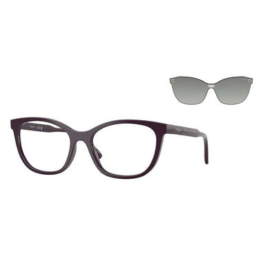 Vogue Occhiali da Vista VO5746S 33321W Viola Ultra Dark/Trasparente con Clip Donna 4