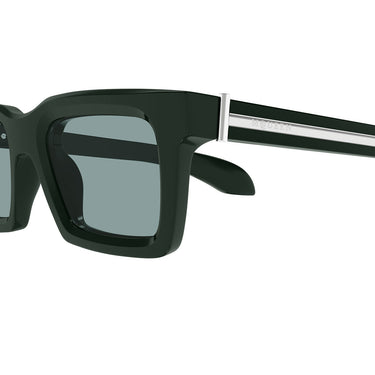 Alexander McQueen Occhiali da Sole AM0506S 004 Verde Verde Uomo 3