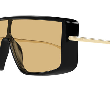 Alexander McQueen Occhiali da Sole AM0524S 004 Oro Nero Arancione Unisex 3