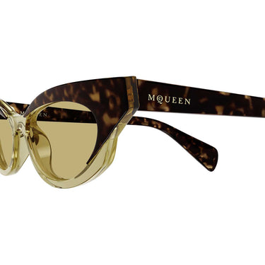 Alexander McQueen Occhiali da Sole AM0544S 002 Marrone/Marrone Donna 3