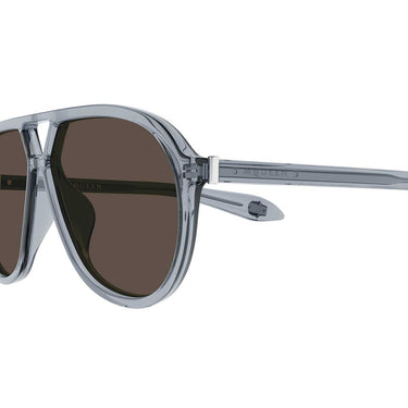 Alexander McQueen Occhiali da Sole AM0586S 004 Grigio/Marrone Unisex 3