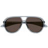 Alexander McQueen Occhiali da Sole AM0586S 004 Grigio/Marrone Unisex