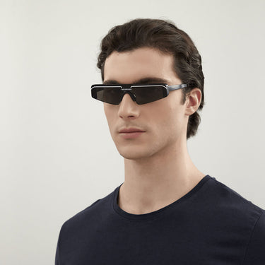 Balenciaga Okulary Przeciwsłoneczne BB0003S 001 Czarny/Szary Unisex 3
