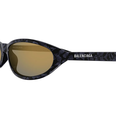 Balenciaga Okulary Przeciwsłoneczne BB0007S 010 Czarny/Złoty Unisex