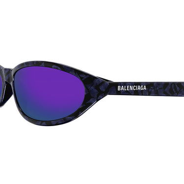 Balenciaga Okulary Przeciwsłoneczne BB0007S 011 Żółwi/Niebieski Unisex 3