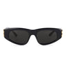 Balenciaga Okulary Przeciwsłoneczne BB0095S 001 Czarny-Szary Damskie