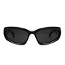 Balenciaga Okulary Przeciwsłoneczne BB0157S 001 Justin Bieber Czarny/Szary Męskie