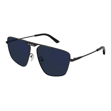 Balenciaga Okulary Przeciwsłoneczne BB0246SA 005 Szary Niebieski Męskie 2