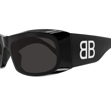 Balenciaga Okulary Przeciwsłoneczne BB0395S 001 Czarny/Szary Damskie 3