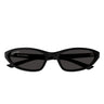 Balenciaga Okulary Przeciwsłoneczne BB0402S 001 Czarny/Szary Damskie
