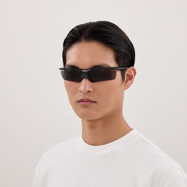 Balenciaga Okulary Przeciwsłoneczne BB0420S 001 Nero Grigio Unisex 5