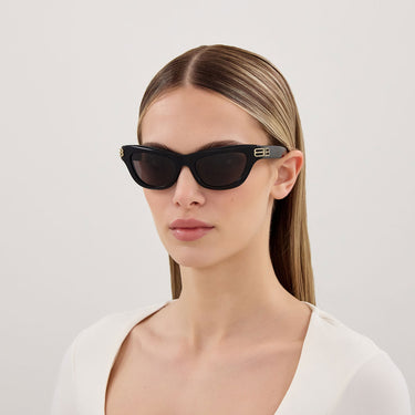 Balenciaga Okulary Przeciwsłoneczne BB0430S 001 Nero Grigio Damskie 4