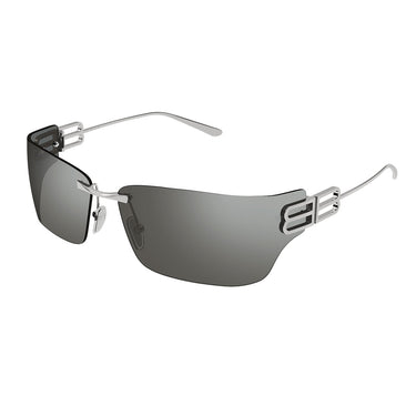 Balenciaga Okulary Przeciwsłoneczne BB0485SA 003 Rutenowy/Srebrny Unisex