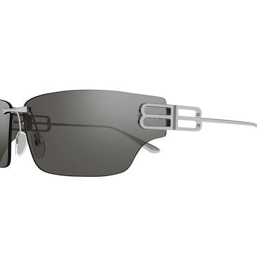 Balenciaga Okulary Przeciwsłoneczne BB0485SA 003 Rutenowy/Srebrny Unisex