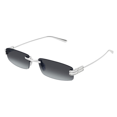 Balenciaga Occhiali da Sole BB0488S 002 Argento Grigio Fumo Uomo 2