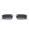 Balenciaga Occhiali da Sole BB0488S 002 Argento Grigio Fumo Uomo