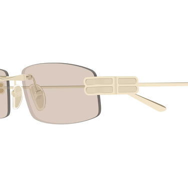 Balenciaga Occhiali da Sole BB0488S 009 Oro/Marrone Uomo 3