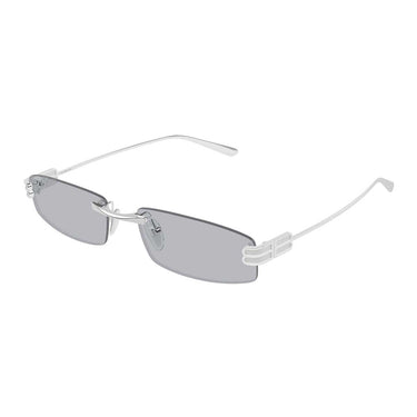 Balenciaga Occhiali da Sole BB0488S 014 Argento/Grigio Uomo 2