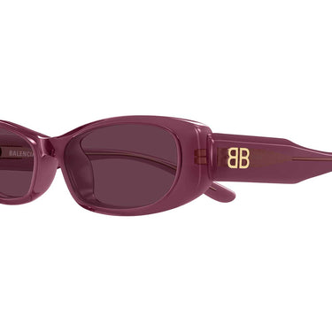 Balenciaga Occhiali da Sole BB0510S 005 Burgundy/Viola Donna 3