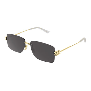 Bottega Veneta Okulary Przeciwsłoneczne BV1126S 002 Złoto/Szary Męskie 2