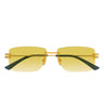 Bottega Veneta Okulary Przeciwsłoneczne BV1126S 006 Złoto/Żółty Męskie