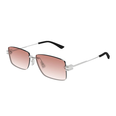 Bottega Veneta Okulary Przeciwsłoneczne BV1126S 007 Srebrny/Czerwony Męskie 2