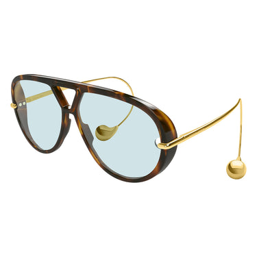 Bottega Veneta Okulary Przeciwsłoneczne BV1273S 007 Drop Aviator Havana/Verde Unisex 1