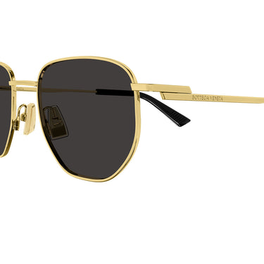 Bottega Veneta Okulary Przeciwsłoneczne BV1301S 005 Złoto/Szary Unisex 3
