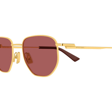 Bottega Veneta Okulary Przeciwsłoneczne BV1301S 006 Złoty/Brązowy Unisex 3