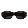 Bottega Veneta Okulary Przeciwsłoneczne BV1322S 001 Czarny-Szary Damskie