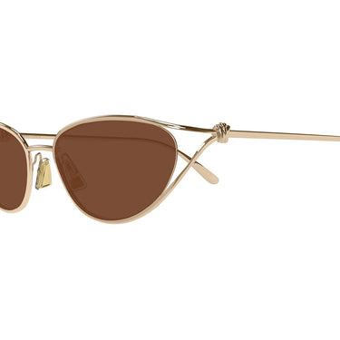 Bottega Veneta Okulary Przeciwsłoneczne BV1330S 003 Złoto-Brąz Unisex 2