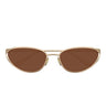 Bottega Veneta Okulary Przeciwsłoneczne BV1330S 003 Złoto-Brąz Unisex