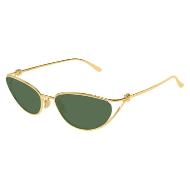 Bottega Veneta Okulary Przeciwsłoneczne BV1330S 004 Złoto-Zielony Unisex 1
