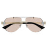 Bottega Veneta Sonnenbrille BV1342S 002 Silber/Hellbraun Unisex