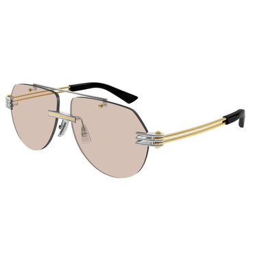 Bottega Veneta Okulary Przeciwsłoneczne BV1342S 002 Srebrny/Jasny Brąz Unisex 1