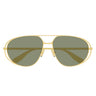 Bottega Veneta Okulary Przeciwsłoneczne BV1344S 001 Złoto-Zielony Unisex
