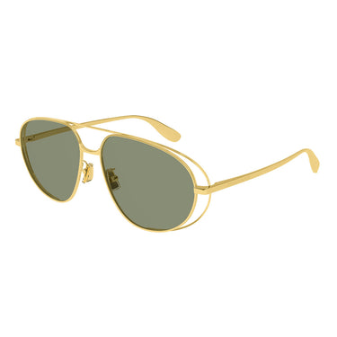 Bottega Veneta Okulary Przeciwsłoneczne BV1344S 001 Złoto-Zielony Unisex 1