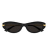 Bottega Veneta Okulary Przeciwsłoneczne BV1368S 001 Czarny/Szary Damskie
