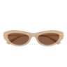 Bottega Veneta Okulary Przeciwsłoneczne BV1368S 005 Złoto/Brąz Damskie