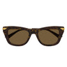 Bottega Veneta Okulary Przeciwsłoneczne BV1369S 002 Havana/Brązowe Damskie