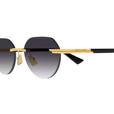 Bottega Veneta Okulary Przeciwsłoneczne BV1379S 001 Złoto/Szary Męskie 3