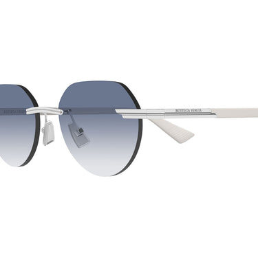 Bottega Veneta Okulary Przeciwsłoneczne BV1379S 004 Srebrny/Niebieski Męskie 3