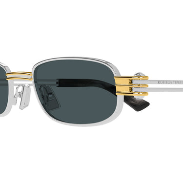 Bottega Veneta Okulary Przeciwsłoneczne BV1381S 003 Srebrny/Niebieski Unisex 3