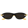 Bottega Veneta Okulary Przeciwsłoneczne BV1390S 001 Złoto/Szary Damskie